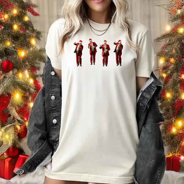 Santa Dancing Trump Christmas Unisex Crewneck tshirts1