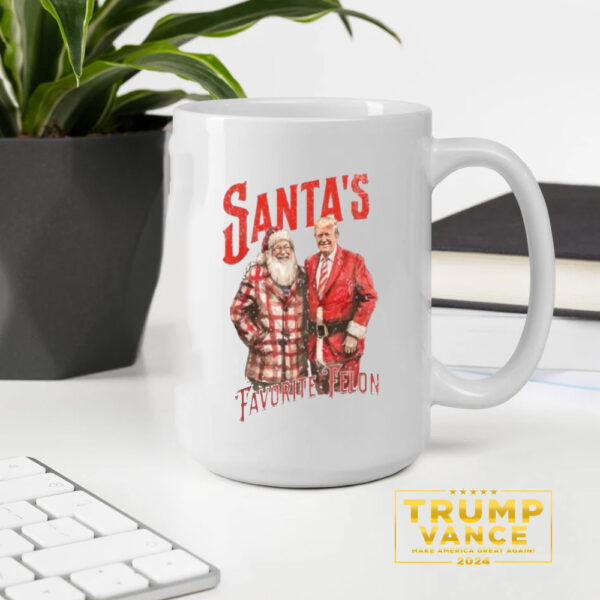 Santa’s Favorite Felon Mug, Trump Mug2