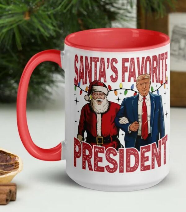 Santa's Favorite President Trump Mug, Trump Mug, Santa Trump Mugs