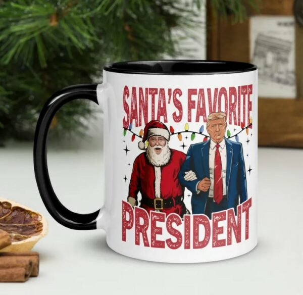 Santa's Favorite President Trump Mug, Trump Mug, Santa Trump Mugs1