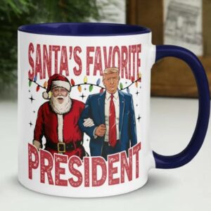 Santa's Favorite President Trump Mug, Trump Mug, Santa Trump Mugs2