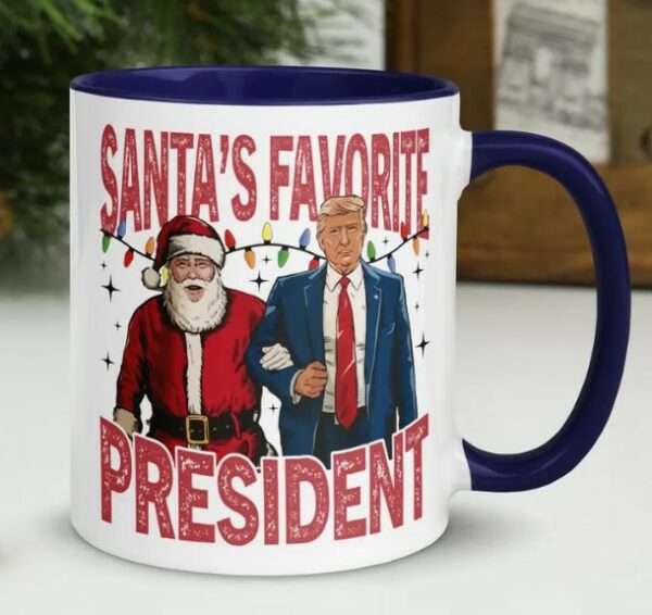 Santa's Favorite President Trump Mug, Trump Mug, Santa Trump Mugs2