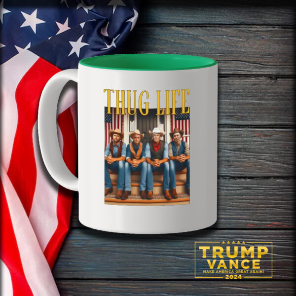 Thug Life Trump Vance RFK Elon Musk 2024 Won Mug, Trump Mug3