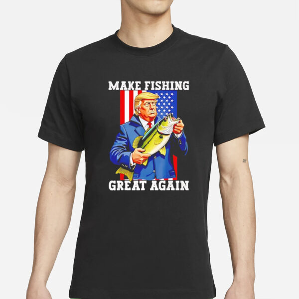 Trump 2024 shirt, Make fishing great again bass fishing Trump shirt2