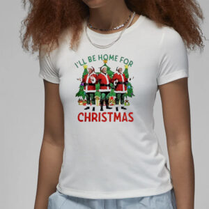 Trump 2024 shirt, Santa Trump Xmas I’ll Be Home For Christmas 2024 Shirts