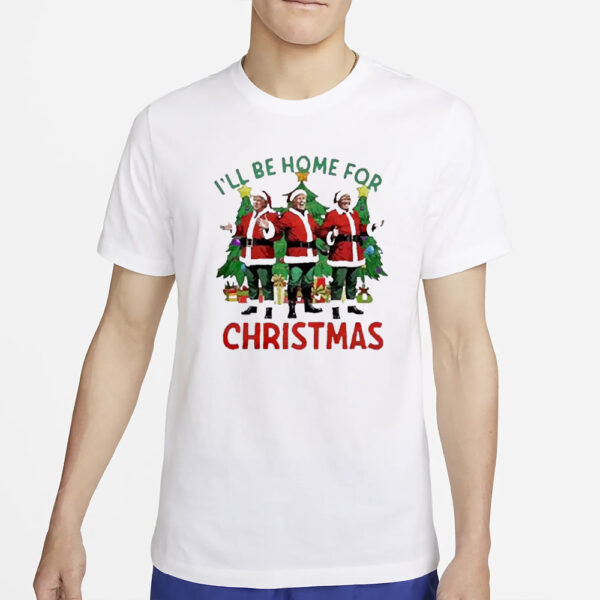 Trump 2024 shirt, Santa Trump Xmas I’ll Be Home For Christmas 2024 Shirts3