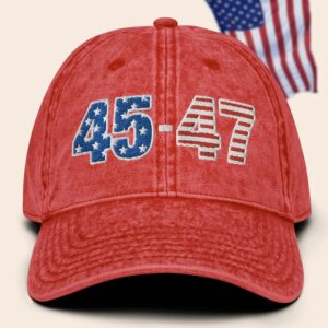 Trump 45 47 Vintage Hat, 45 47 Baseball Cap