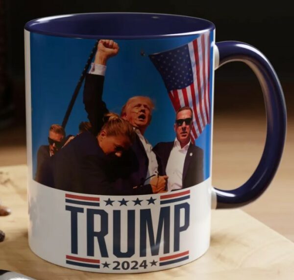 Trump Assassination Attempt Coffee Mug, Trump 2024 mug, Donald J Trump President Mugs3