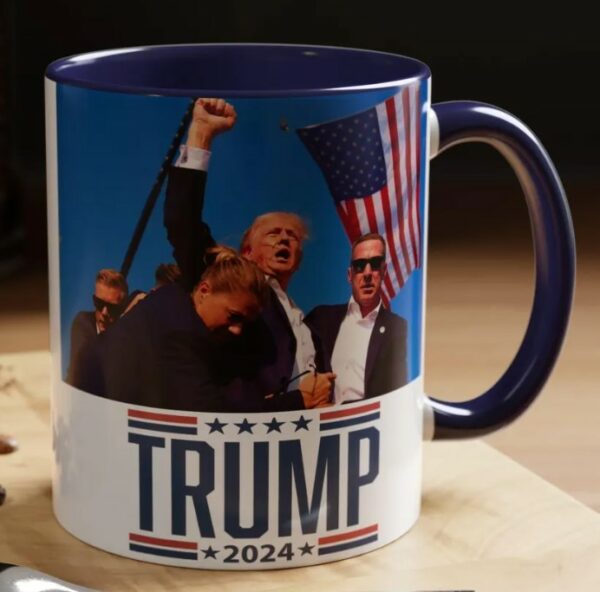 Trump Assassination Attempt Coffee Mug, Trump 2024 mugs3