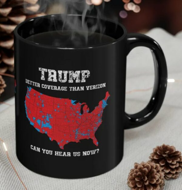 Trump Better Coverage Than Verizon Election Mug, Political Cup, Patriotic, Coffee Mugs1