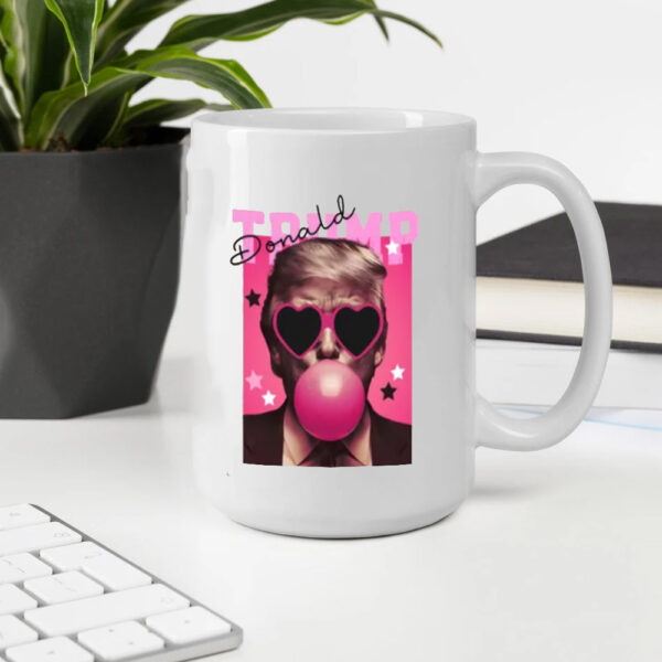 Trump Bubble Gum Mug, Trump Pink Sun Glasses Mug