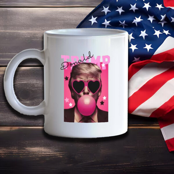 Trump Bubble Gum Mug, Trump Pink Sun Glasses Mug1