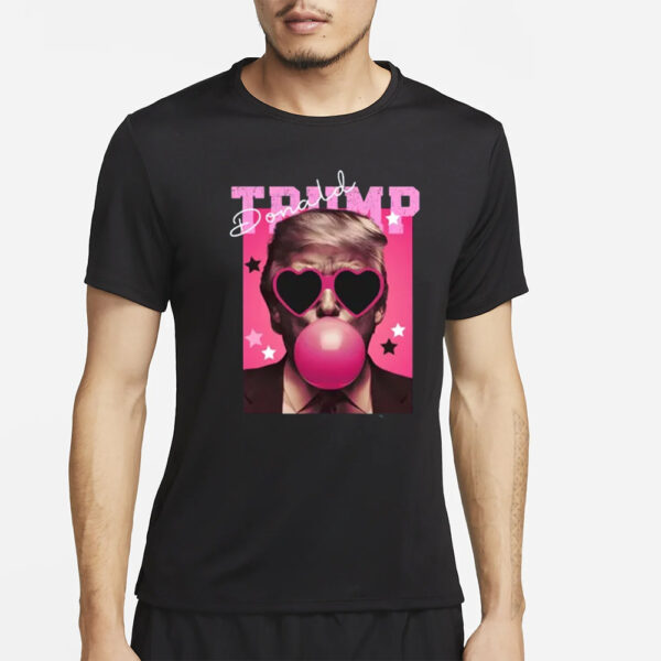 Trump Bubble Gum Shirt, Trump Pink Sun Glasses T-Shirts3