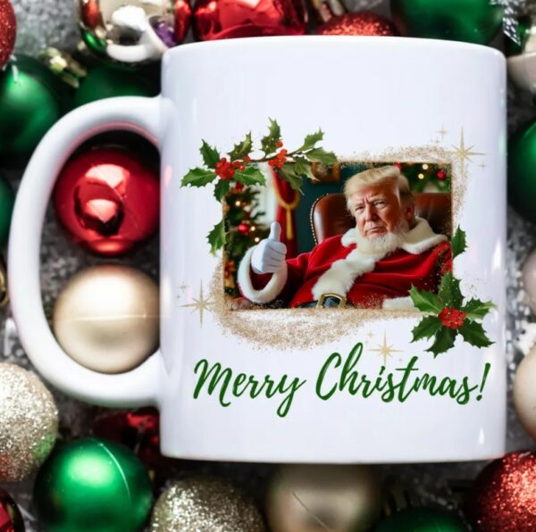 Trump Christmas Mug, Santa Claus Trump Mugs2