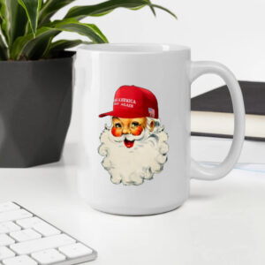 Trump Christmas Mug, Santa Make America Great Again Mug