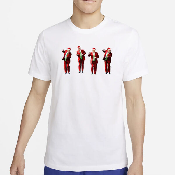 Trump Dance Christmas T-Shirt, Funny Trump T-Shirt, Christmas Santa Trump T-Shirts3