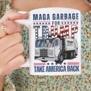 Trump Garbage Truck Coffee Mug, Maga Garbage Take America Back Mugs1