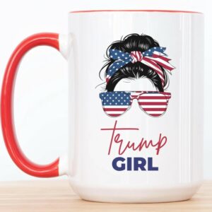 Trump Girl Coffee Mug, Patriotic Mug, USA Mug, Trump Support Mugs