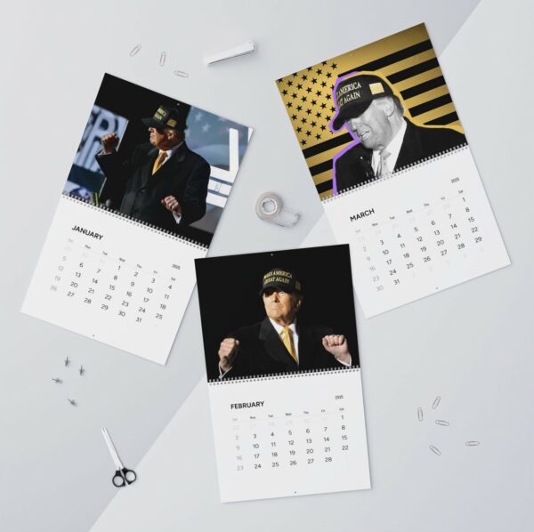 Trump Gold Dark MAGA 2025 Calendar US 1