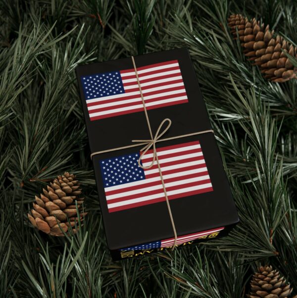 Trump Gold Dark MAGA Wrapping Paper US Pro