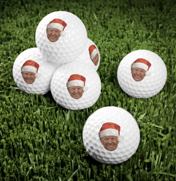 Trump MAGA Christmas Golf Ball