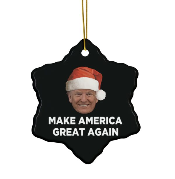 Trump MAGA Christmas Ornament Snowflake