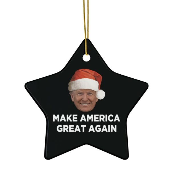 Trump MAGA Christmas Ornament Star