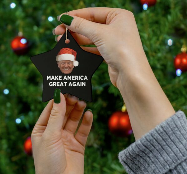 Trump MAGA Christmas Ornament Star US