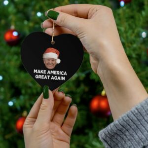 Trump MAGA Christmas Ornament USA