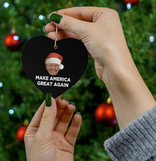 Trump MAGA Christmas Ornament USA