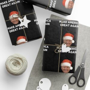 Trump MAGA Christmas Wrapping Paper US