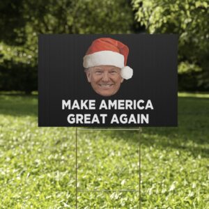 Trump MAGA Christmas Yard Sign US