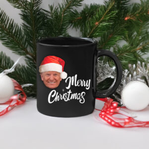 Trump Merry Christmas Black Mugs