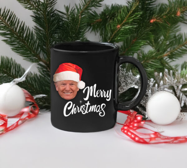 Trump Merry Christmas Black Mugs