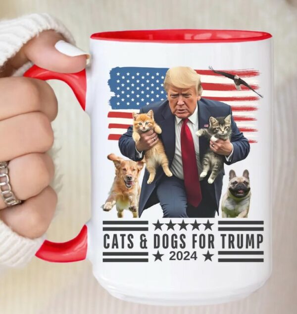 Trump Mug Funny Donald Trump 2024 Mug Cats and Dogs for Trump MAGA Coffee Mugs