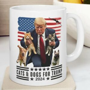 Trump Mug Funny Donald Trump 2024 Mug Cats and Dogs for Trump MAGA Coffee Mugs1