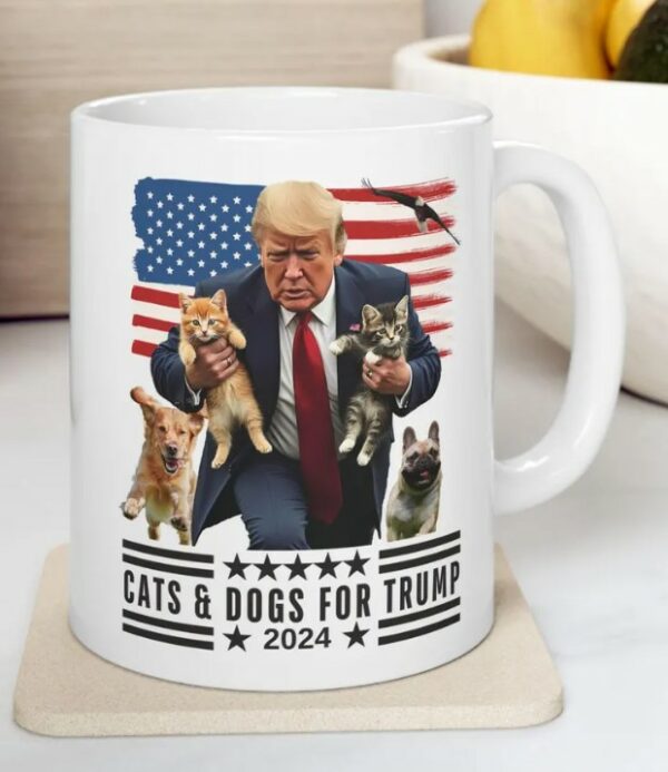 Trump Mug Funny Donald Trump 2024 Mug Cats and Dogs for Trump MAGA Coffee Mugs1