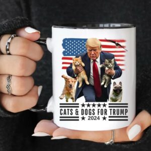 Trump Mug Funny Donald Trump 2024 Mug Cats and Dogs for Trump MAGA Coffee Mugs2