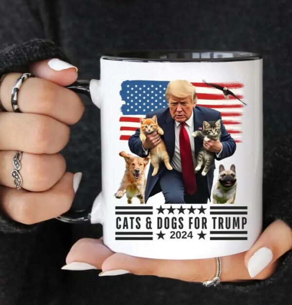 Trump Mug Funny Donald Trump 2024 Mug Cats and Dogs for Trump MAGA Coffee Mugs2