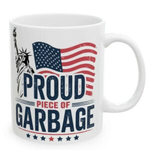 Trump Proud American Garbage Truck Voter Ceramic Mugs