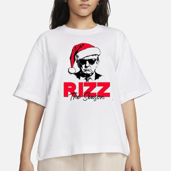 Trump Rizz The Season Shirt, Donald Trump Xmas T-shirt, Santa Hat Shirts