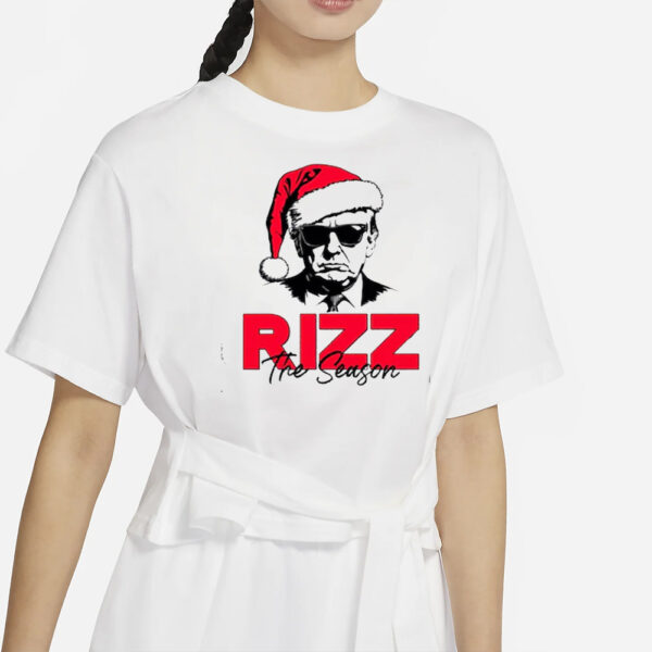 Trump Rizz The Season Shirt, Donald Trump Xmas T-shirt, Santa Hat Shirts1