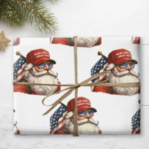 Trump Santa Maga Wrapping Paper