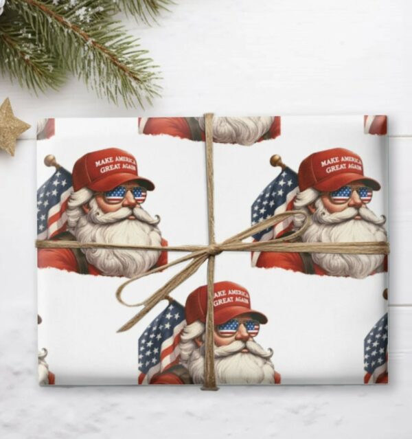 Trump Santa Maga Wrapping Paper