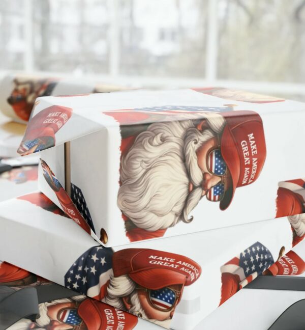 Trump Santa Maga Wrapping Paper US