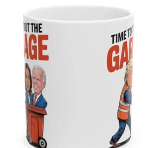 Trump Taking Out the Garbage Ceramic Mug, 2024 Election Funny Gifts, Mugs2