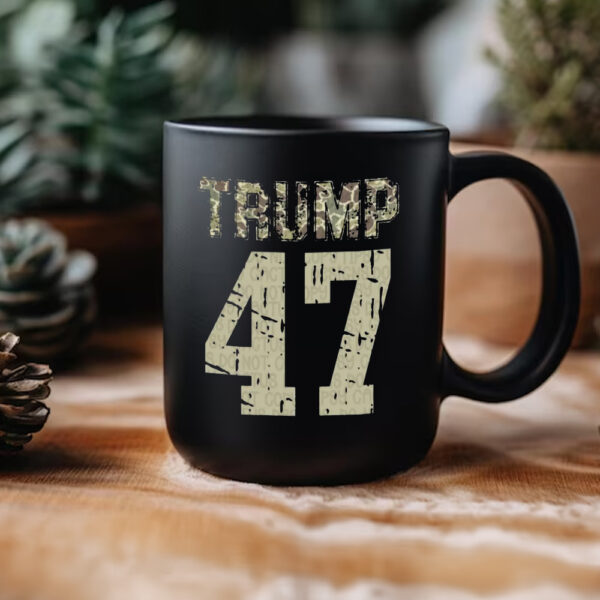 Trump Vance Mug, Camo Trump 47 mug2