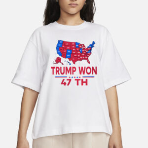 Trump Won 47th President Shirt, Ballot Map 2024 T-shirt, president Trump Shirts