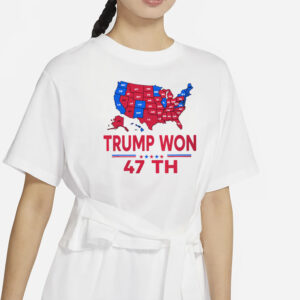 Trump Won 47th President Shirt, Ballot Map 2024 T-shirt, president Trump Shirts1