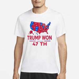 Trump Won 47th President Shirt, Ballot Map 2024 T-shirt, president Trump Shirts3